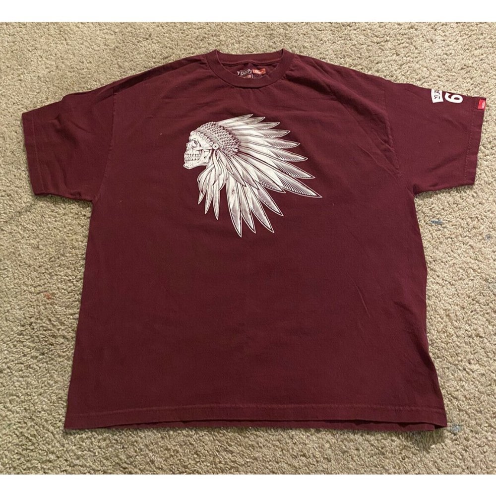 VANS 66 Classic Original Skull Indian Chief Men's T-Shirt Size XX-Large